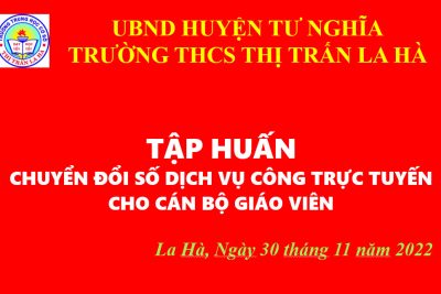 Tập Huấn Chuyển Đổi Số Lĩnh Vực Giáo Dục Đào Tạo Trong Nhà Trường